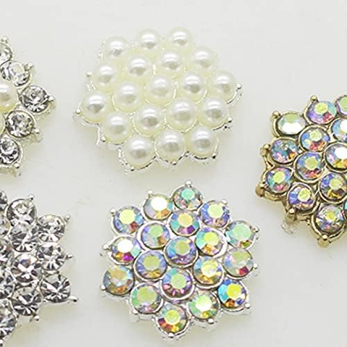 10 парчиња/лот 18мм декорација на легура метални rhinestones дијамантско копче DIY девојка додаток за коса Покана за венчавки