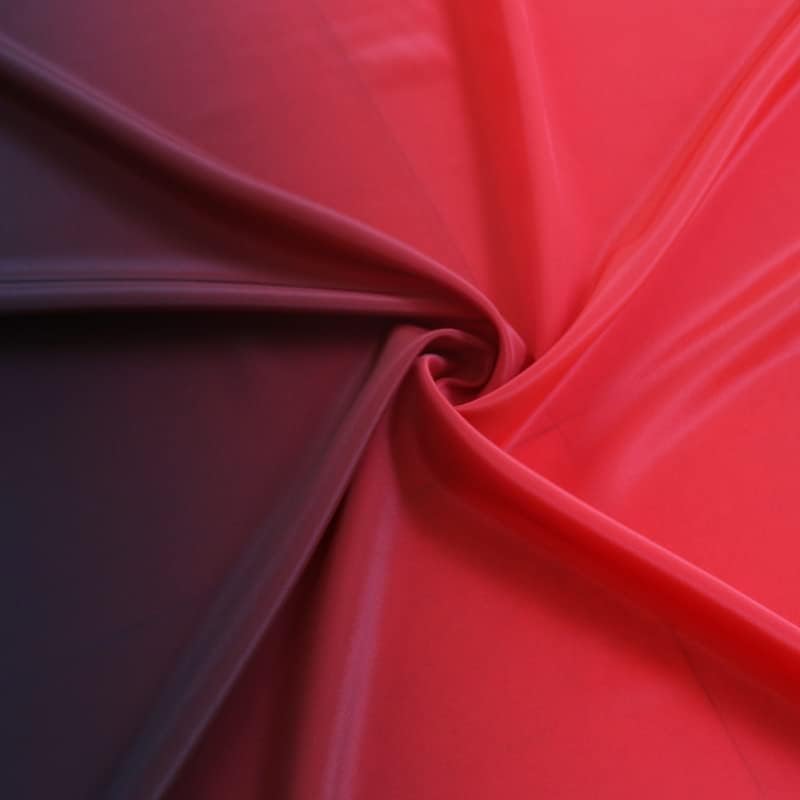 Пумбаф 100см*120см Танцувачки Фустан материјал црвена Црна Омбре Ткаенина кошибо Дебел Шифон Сјаен