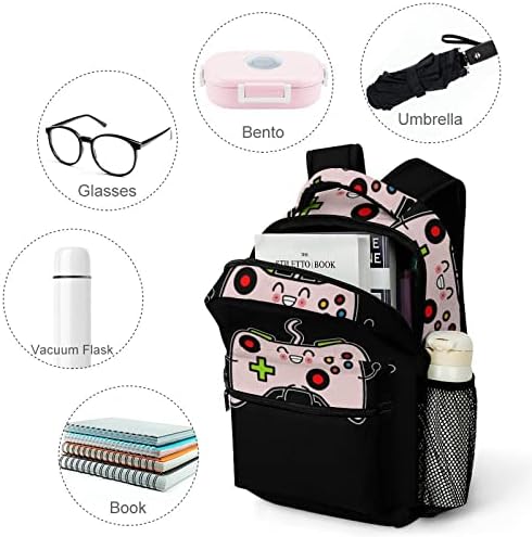 Контролер за видео игри Патувања ранец мода рамо торба со мала тежина со повеќе џеб за училишна студија работа за купување
