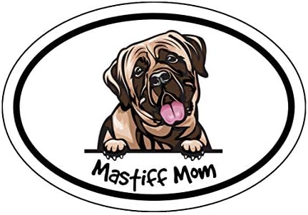 Wickedgoodz овален мастиф мама Деклара - налепница за браник на кучиња - За лаптопи ТУМБЛЕРИ Windowsидови за автомобили со автомобили - боја - боја
