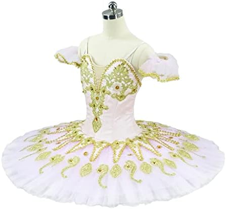 Dingzz розов балет девојки професионален балет палачинка фустан со цветни перформанси балетски сцени возрасни