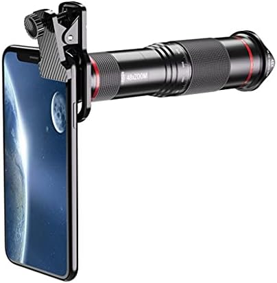 Оптички телескоп Liruxun 48x Оптички телескоп Телефото леќи за мобилни мобилни мобилни камера со селфи статив
