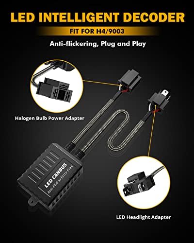 Auxbeam 2023 F22 Серија H4 9003 LED Светилки, 24000lm 700% Посветла Висока Моќност 110W LED Светилки, H4 Анти Треперење Отпорник