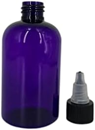 4 мл Виолетова Бостон Пластични шишиња -12 Пакувајте празно шише за полнење - БПА бесплатно - есенцијални масла - ароматерапија | Црно/природен