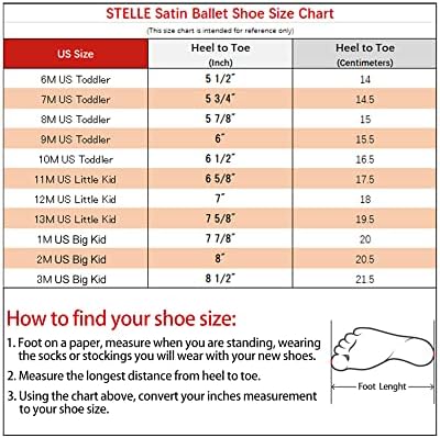 Стел Балетски Чевли За Девојчиња Сатенски Балетски Влечки Танцови Чевли За Мали Деца/Мали/Големи Деца