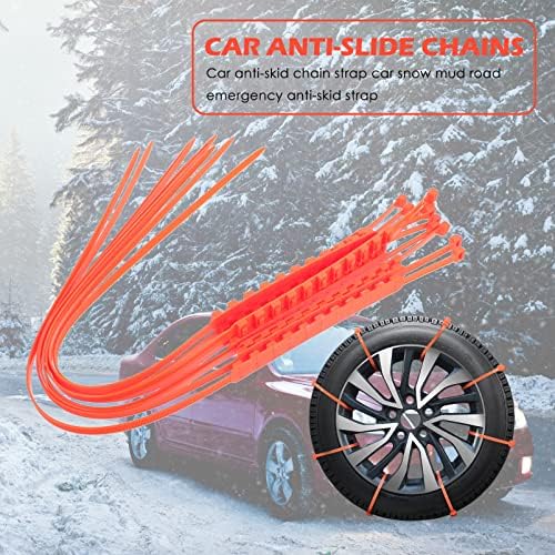 Partykindom Снежни гуми ланец против лизгање: гуми против лизгање ланци итно зимско возење за автомобил Truck SUV Snow Mud Snow ланци