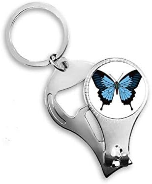 Примерок од пеперутка во темно сина нокти Нипер прстен клуч за шише со шише со шише