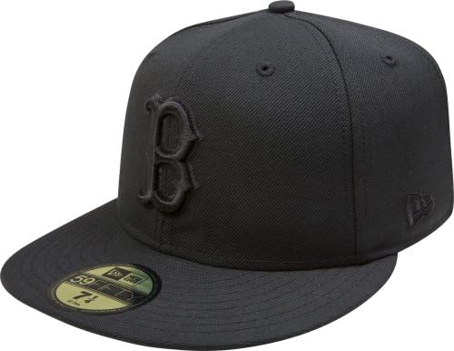 Нова ера MLB црна на црна 59fifty опремена капа
