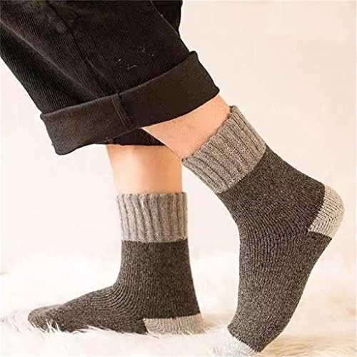 Чорапи 5 пара/многу зимски задебелни чорапи Машки крпи чувајте топло чорапи памучни чорапи за машки термички 38-45