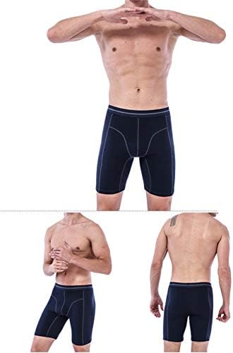 Andongnywell Comfort Flex Flex Fele Fit лесни мрежи Boxer кратки панталони со пет точки Спортски брифинзи за долна облека за долна