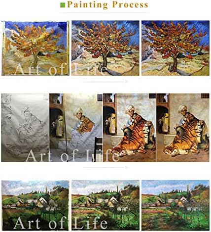$ 80 -1500 $ рака насликана од наставниците на уметнички академии -15 нафтени слики Авенија де Л Опера Париз Сончева светлина Зимско утро Камил