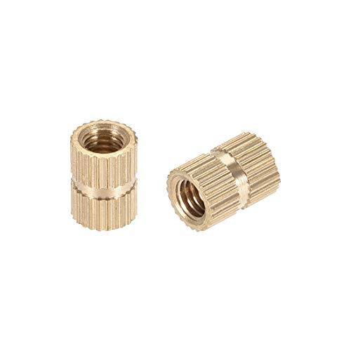 Uxcell Knurled Insert Orts, M5 x 16mm x 7mm женски нишки комплет за асортиман на месинг за месинг, 30 парчиња