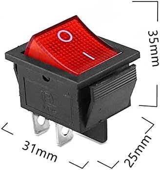 Makee KCD4 Rocker Switch Onf-Off 2 Позиција 4 пинови/6 пинови Електрична опрема со прекинувач за прекинувач за прекинувач на светло