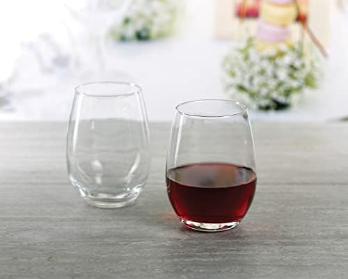 Circleware Едноставно секојдневно чаши за вино, стакло за пиење од 6, домашни забави за забава за пиење чаши за пиење чаши за вода, алкохол, виски и сок, 18,5oz, чиста