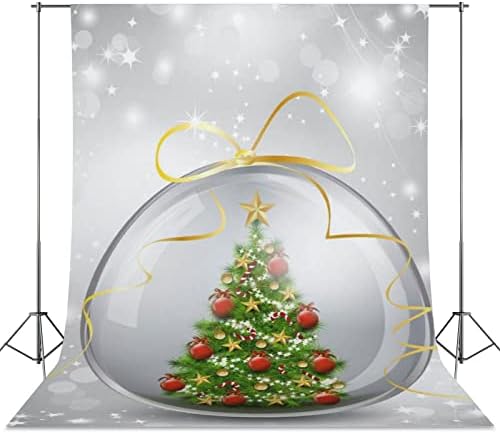 Божиќни снежни снегулки Глобус фотографија Фотографија позадина Платно крпа за завеси за фото снимање во живо видео студио 56 x118