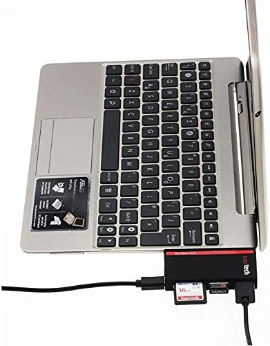 Navitech 2 во 1 лаптоп/таблет USB 3.0/2.0 HUB адаптер/микро USB влез со SD/Micro SD картички читач компатибилен со ASUS M415 14 Лаптоп