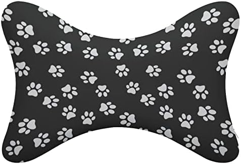 Куче шепа печати темна перница за вратот на вратот од 2 перници за перници за автоматска глава во форма на коски
