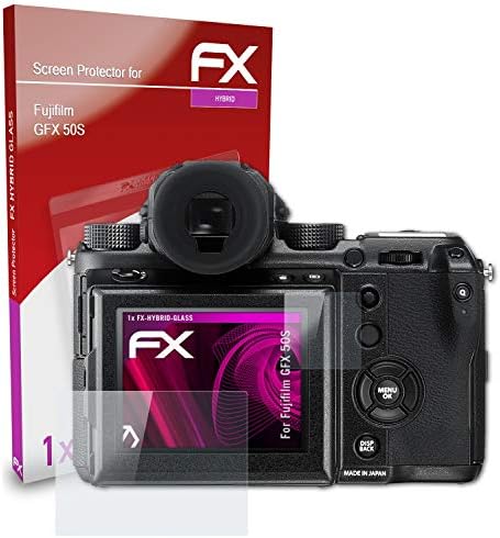 Атфоликс пластично стакло заштитен филм компатибилен со Fujifilm GFX 50S стакло заштитник, 9H хибриден стаклен стаклен екран заштитник