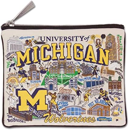 Catstudio Универзитетот Во Мичиген Колегиум Патент Торбичка Чанта | Држи Вашиот Телефон, Монети, Моливи, Шминка, Куче Третира, &засилувач;