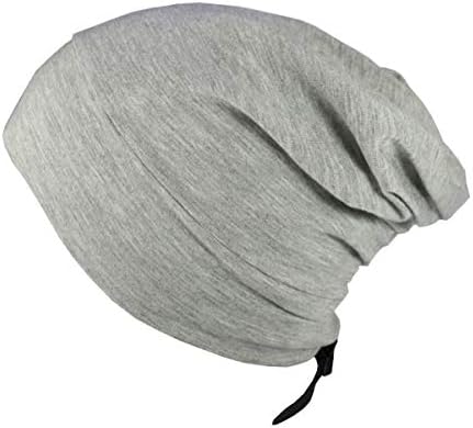 CNFCO прилагодлива slouchy beanie за мажи/жени лето тенки плетени капа за коса за коса сатен сатен наречен сон за спиење