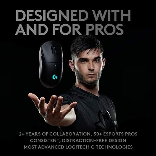 Слушалките за игри Logitech G Pro, Black & G Pro безжичен гејмер глушец со перформанси на Esports Grade