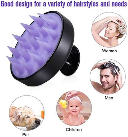 Massager Massager Scalp Hawatour, четка за шампон за скамп со мек силиконски масажер, алатка за нега на коса со глава за жени за жени деца