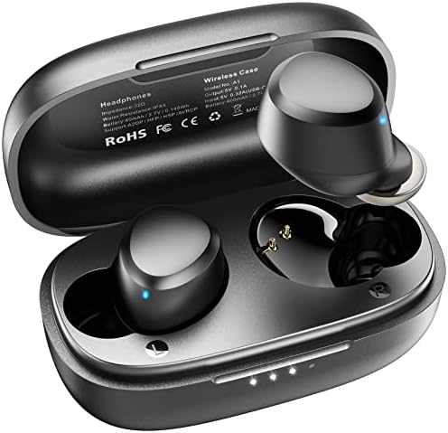 ТОЗО А1 Мини Безжични Слушалки Bluetooth 5.3 Во Ушни Слушалки Со Мала Тежина Вграден Микрофон, Ipx5 Водоотпорен, Извонреден Премиум Звук Слушалки