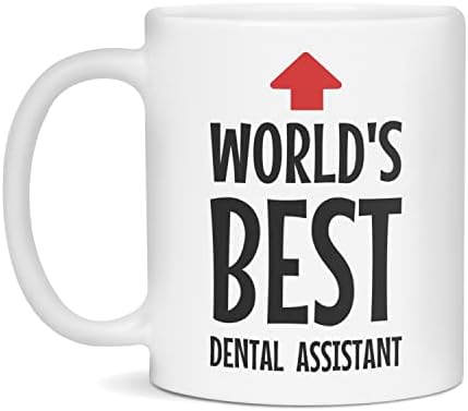 Најдобра кригла во светот на стоматолошки асистент, најдобар стоматолошки асистент досега, бело 11-унца