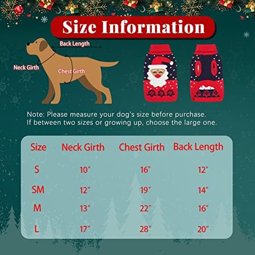 Humlanj грдо куче Божиќна желка џемпер одморен Дедо Мраз џемпер со поводник за кутре кученца елка за трикотажа џемпери за пулвер за мали средни