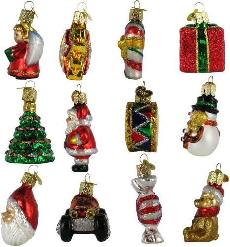 Божиќен сет на стариот свет, Мини Божиќ од 12, 1 до 2 “стаклени украси