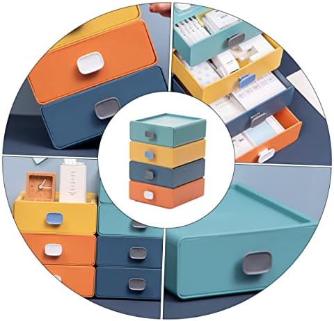 Zerodeko 4PCS кутии за занаетчиски материјали за занаетчиски додатоци за складирање на шминка контејнери датотека козметика повеќенаменска