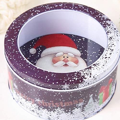 ДОИТУЛ 2 парчиња Божиќни Кутии За Колачиња Со Проѕирни Капаци-Метални Калапи За Колачиња Со Капаци за Давање Подароци-Украсни Божиќни