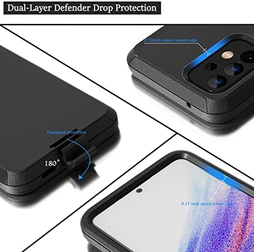 Компатибилен Со Куќиштето Samsung Galaxy A53 5G, Со Футрола За Клипови За Ремени Тешка Цврста Отпорна На Удари целосна Заштита На Телото Телефонска