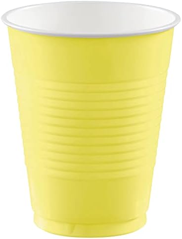 Пластични Чаши-18 мл. | Светло Жолта | 50 Парчиња.