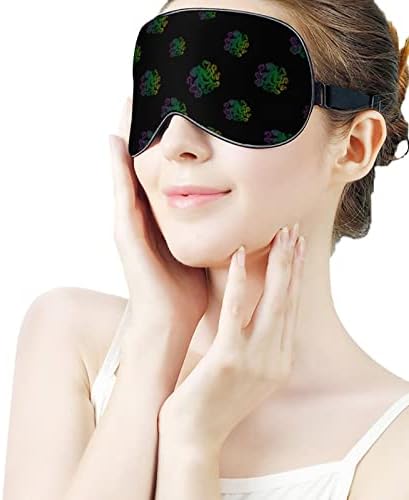 Шарена октопод за спиење за слепите маски за очила за очила за очите со прилагодлива лента за жени мажи ноќ
