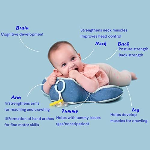 Бебе чекори на стомакот време мека перница за развој за бебиња 0-6 месеци, новороденчиња и новороденчиња Забавно време за играње на