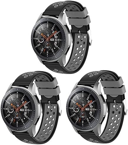 Pinhen Bands 22mm Dishable Universal Soft Silicone замена компатибилна со Gear S3 Frontier/Galaxy Watch SM-R800/Galaxy Watch 3 45mm/Classic Smart