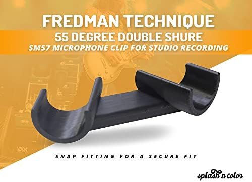 SplashnColor Fredman Technique SM57 Mic Clip 55 степени двоен Shure SM57 микрофон клип за снимање во студиото музика во живо