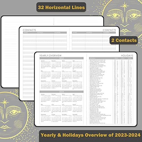 2023-2024 Планер-12-месечно академски неделен месечен планер 2023-2024, јули 2023 година-јуни 2024 година, 5,75 x 8,25, тврд портал