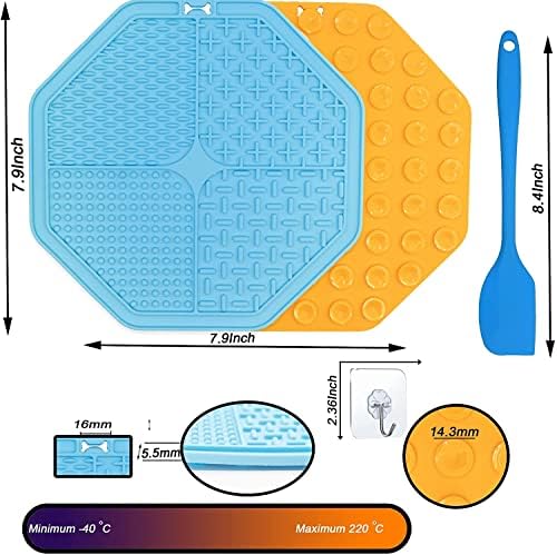Јузткс Бавен Фидер Лижете Душеци За Кучиња И Мачки, 2 Пакувајте Влошки За Лижење Путер Од Кикирики Со Вшмукувачки Чаши-Душеци За Лекување Миленичиња