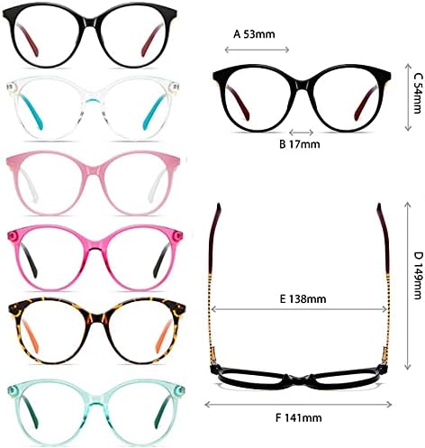 Ресвио очила за читање за женски пластични ретро-тркалезна пролетна шарка Рачно изработени читатели транспарентни