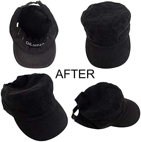 Gilumza 4pk црни бејзбол капачиња инсерти лента круна Флексибилна и долготрајна капа за зачувување на пластична капа за капаци за капаци