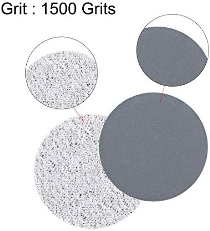 Uxcell 1-инчен диск за пескарење на кука и јамка влажна/сув силиконски карбид 2500 решетки 100 парчиња