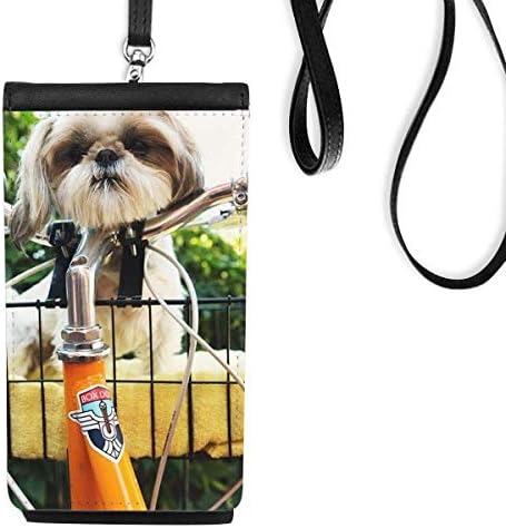 Куче милениче животно симпатично фото телефонски паричник чанта што виси мобилна торбичка црн џеб