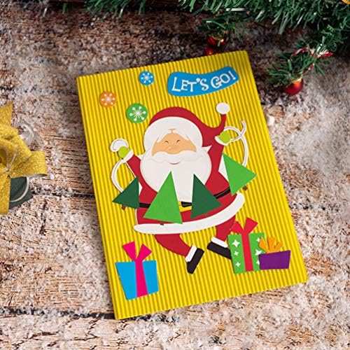 ABOOFAN 5 ПАРЧИЊА Комплети За Правење Картички DIY Рачно Изработени Комплети За Честитки За Деца Божиќни Картички Преклопени Картички Ви