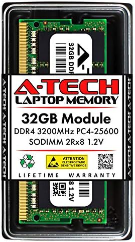 A-Tech 32GB RAM МЕМОРИЈА ЗА Lenovo ThinkPad E15 Gen 2 Лаптоп | DDR4 3200MHz PC4-25600 SODIMM 2rx8 1.2 V 260-Pin Не-ECC So-DIMM Меморија
