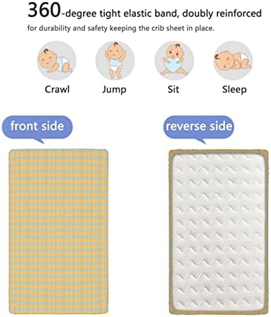 Quatrefoil тематски вграден креветче за креветчиња, стандарден сад за садови за креветчиња, мек манжетен лист, вграден лист за бебиња за