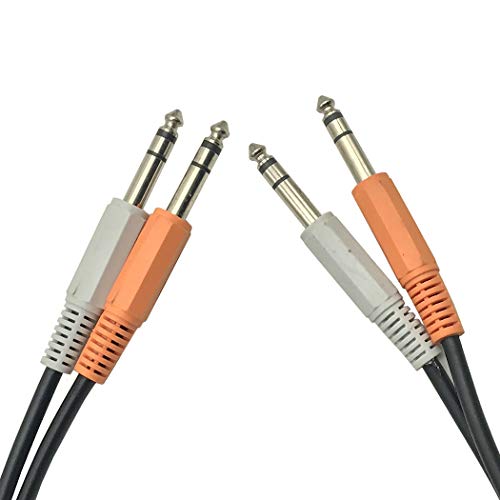 Mmnne Dual 1/4 TRS до двојно 1/4 TRS стерео интерконекција кабел