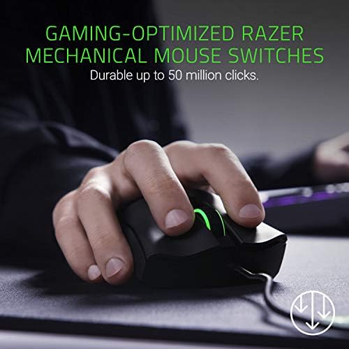 Razer Deathadder Elite Gaming Gaming глушец + пакет на глувчето со глувче: класичен црно