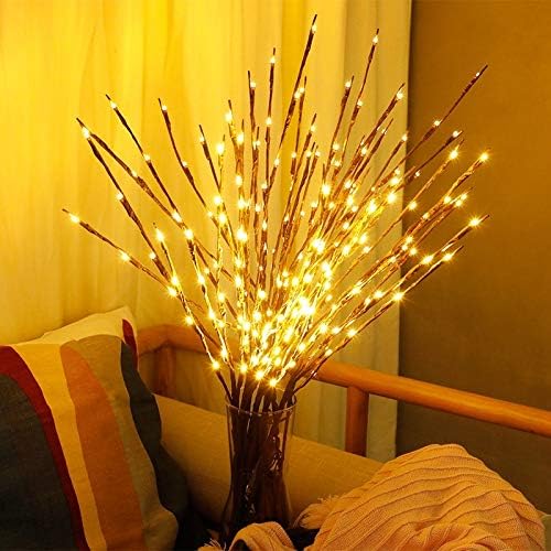 Anipol LED Willow Granure Lamp Floral Lights Homes Home Christmas Party Party Garden Decoration Battery оперирана Божиќна роденденски подароци